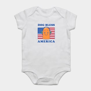 Dog Bless America Baby Bodysuit